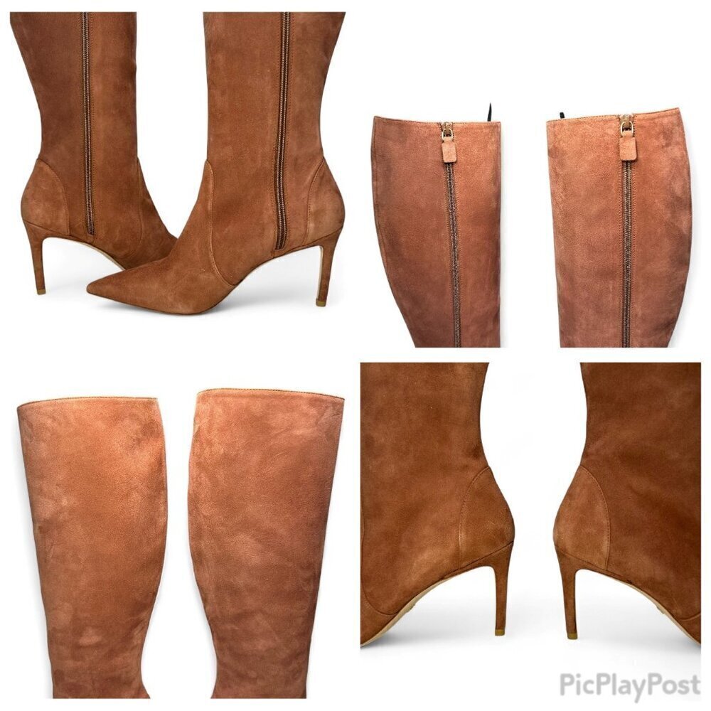 Stuart Weitzman 85 Knee High Suede Boot, Tan, Size 7.5 US, 38 EU NWOB - Picture 11 of 16